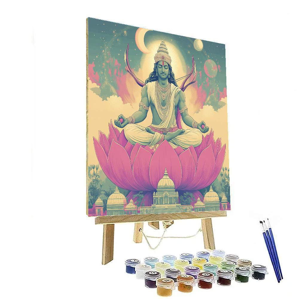 Rama-Lotus Observatory Night Vigil Paint by numbers kits