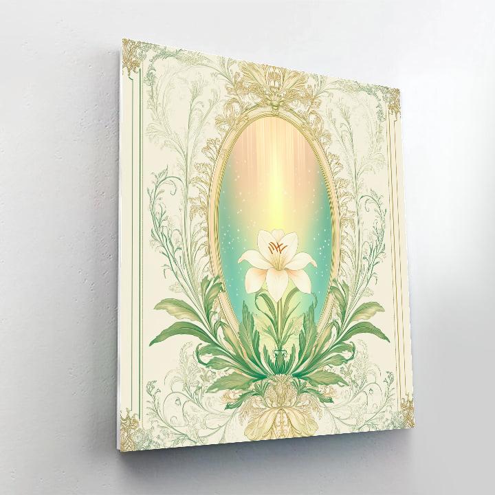 Alphonse Mucha Inspired Aurora Botanical Resonance painting number kit