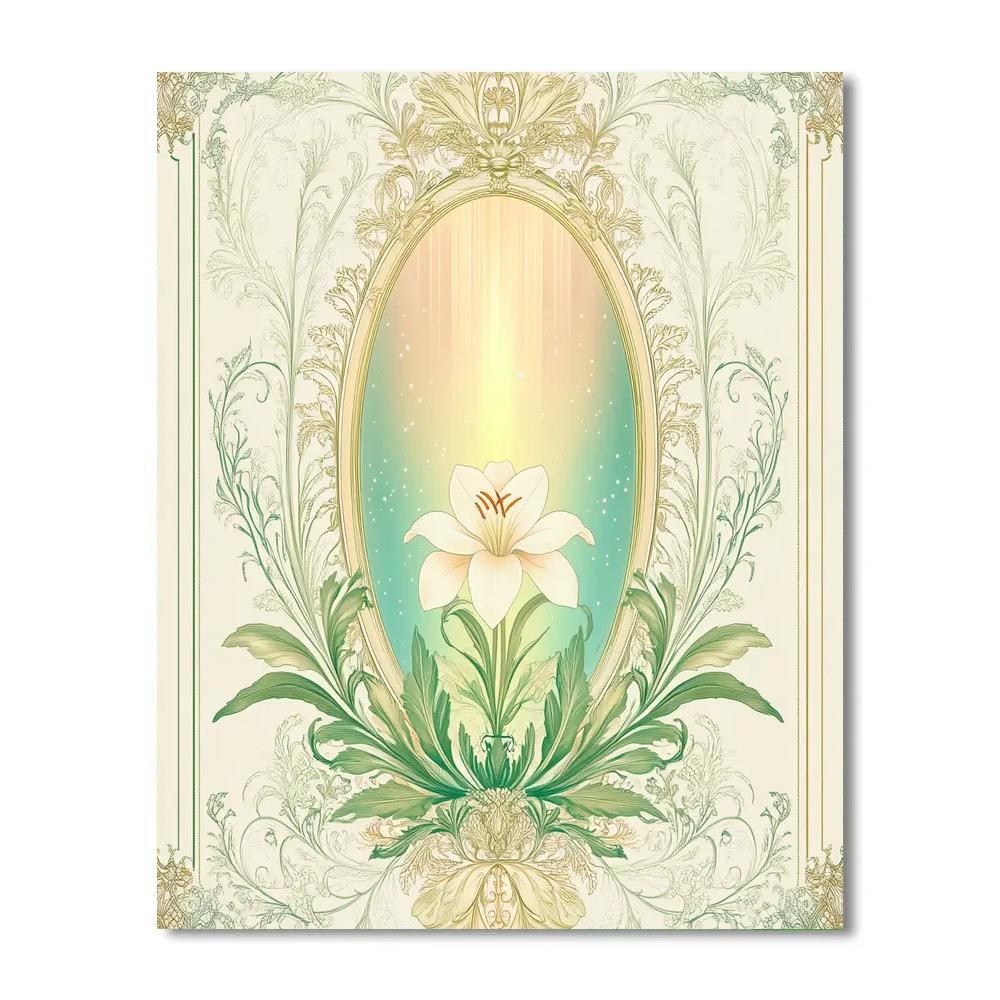 Alphonse Mucha Inspired Aurora Botanical Resonance painting number kit