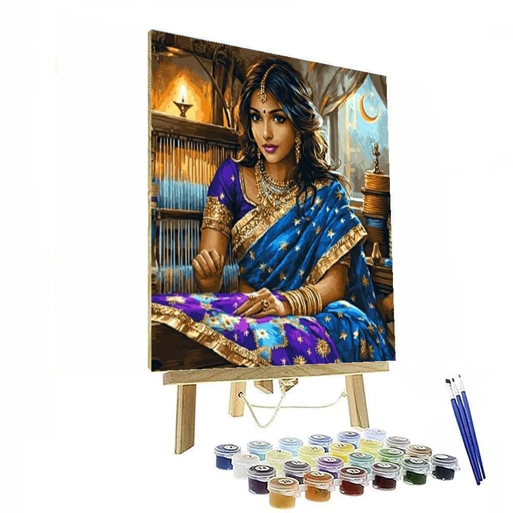Weaving The Cosmic Thread, Parvati At The Loom Numbered painting kits