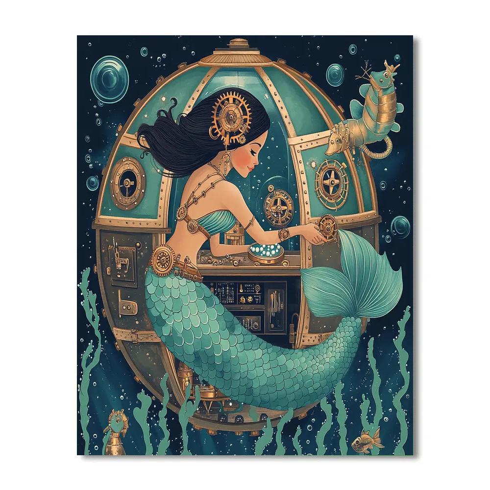 Clockwork Tide Mermaid Atelier Paint by numbers art