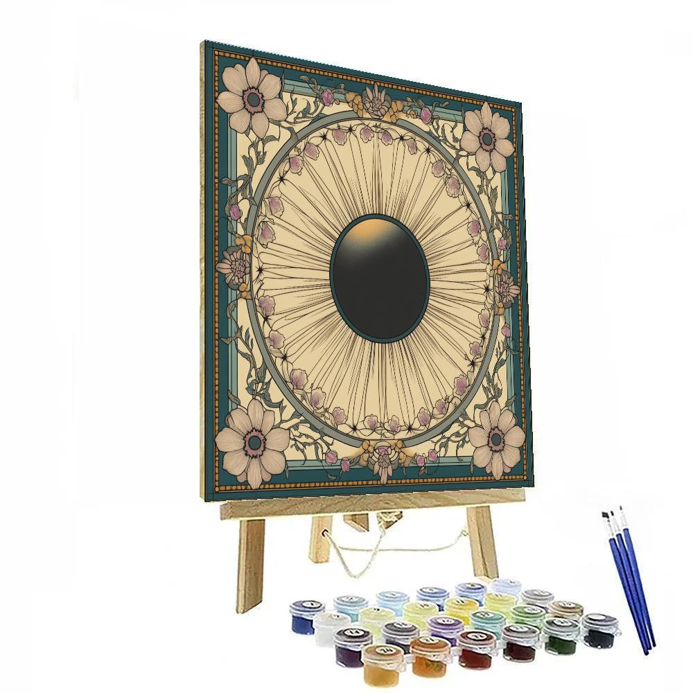 Alphonse Mucha Inspired Eclipse Of Petal Constellations Number painting