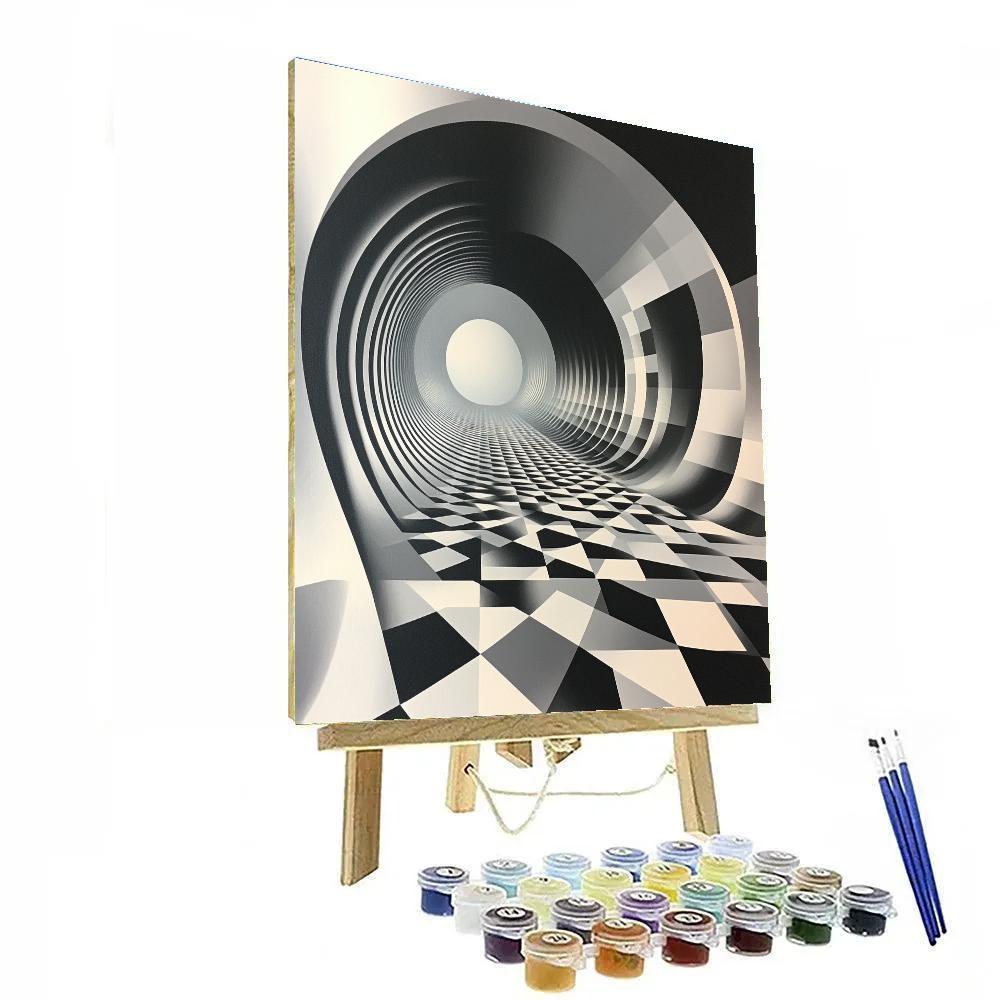 M.C. Escher Inspired Paradox Of Infinite Lattice Horizons Paint by numbers kits