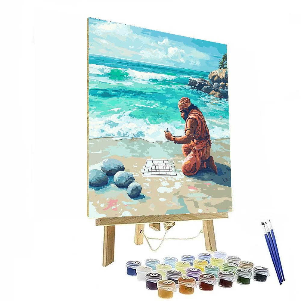 Hanuman Ocean Bridge Blueprint paint by number