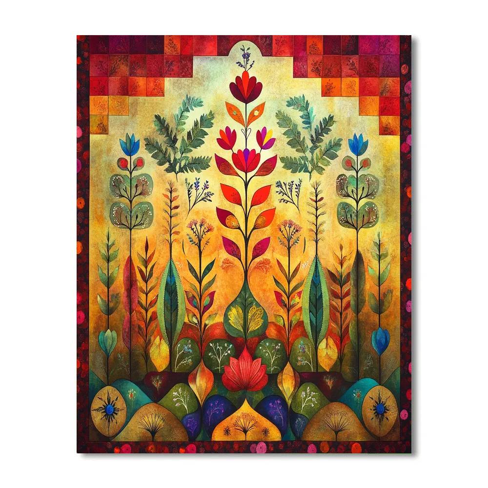 Frida Kahlo Inspired Nebula Heartland Retablo paint by number