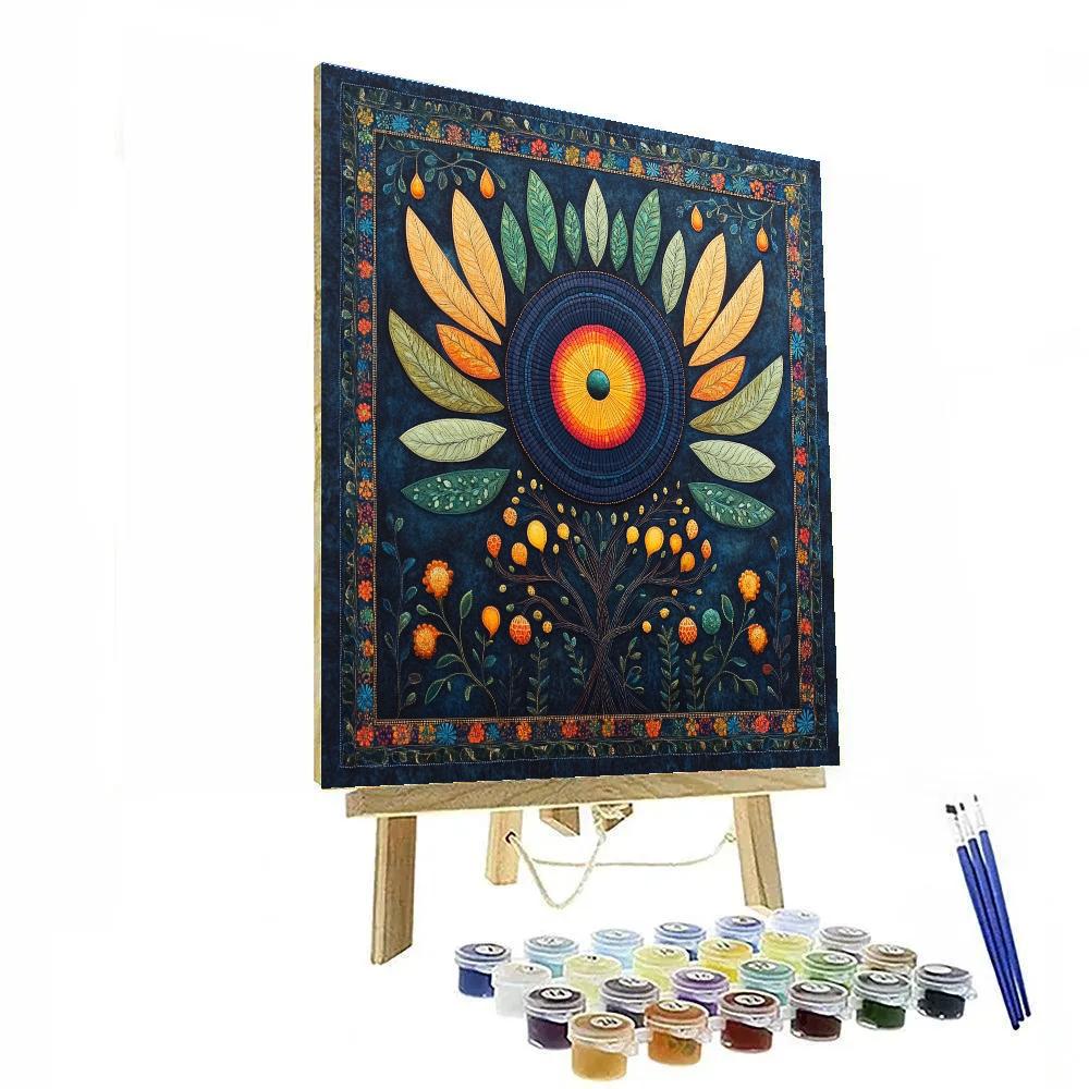 Frida Kahlo Inspired Eclipse Garden Of Memory Patterns Numbered painting kits
