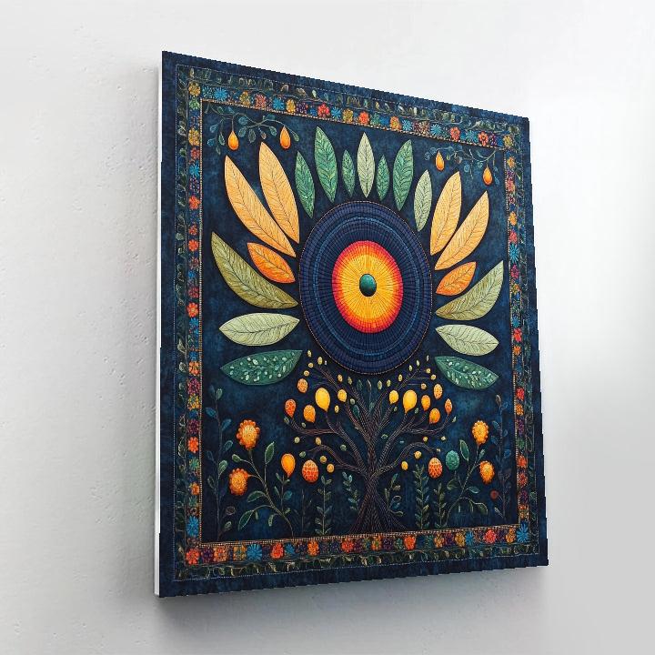 Frida Kahlo Inspired Eclipse Garden Of Memory Patterns Numbered painting kits