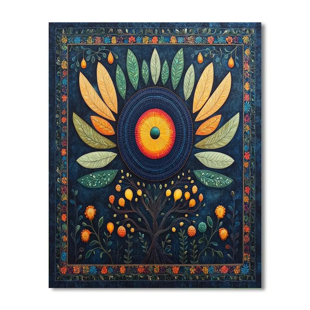 Frida Kahlo Inspired Eclipse Garden Of Memory Patterns Numbered painting kits