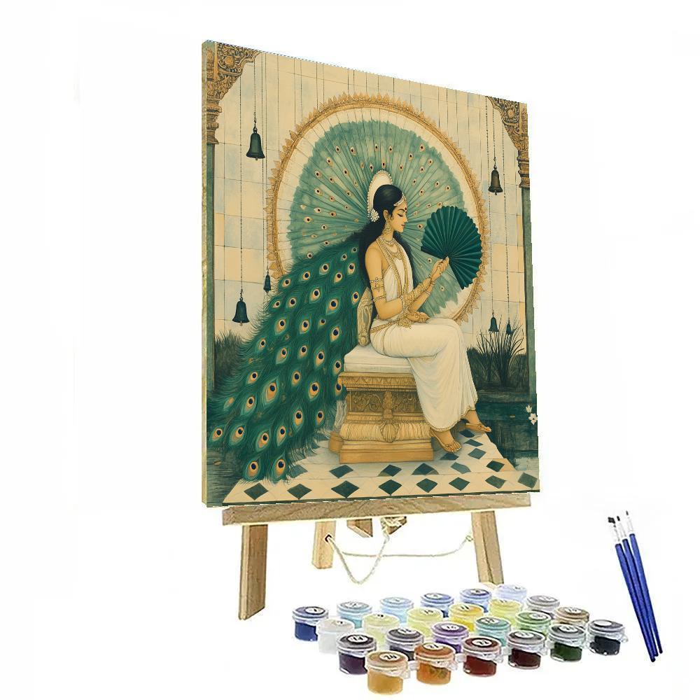 Parvati And The Peacock Fan Of Blessings DIY paint by numbers