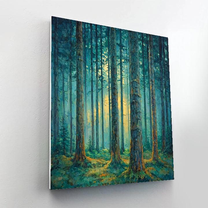 Emily Carr Inspired Emerald Cathedral Grove After Rain Painting by numbers kit