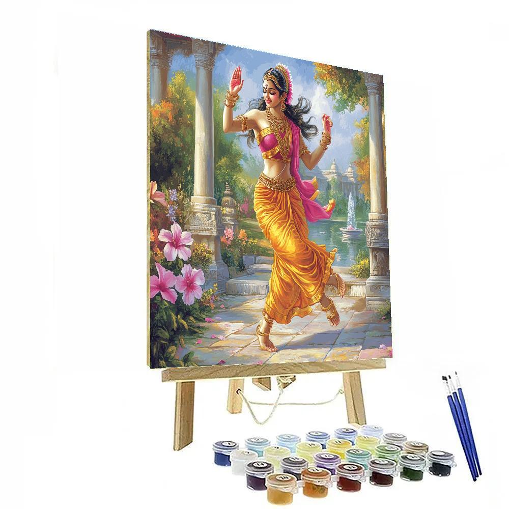 Garden Pavilion Dance, Parvati In Gentle Tandava Prelude Paint by numbers art