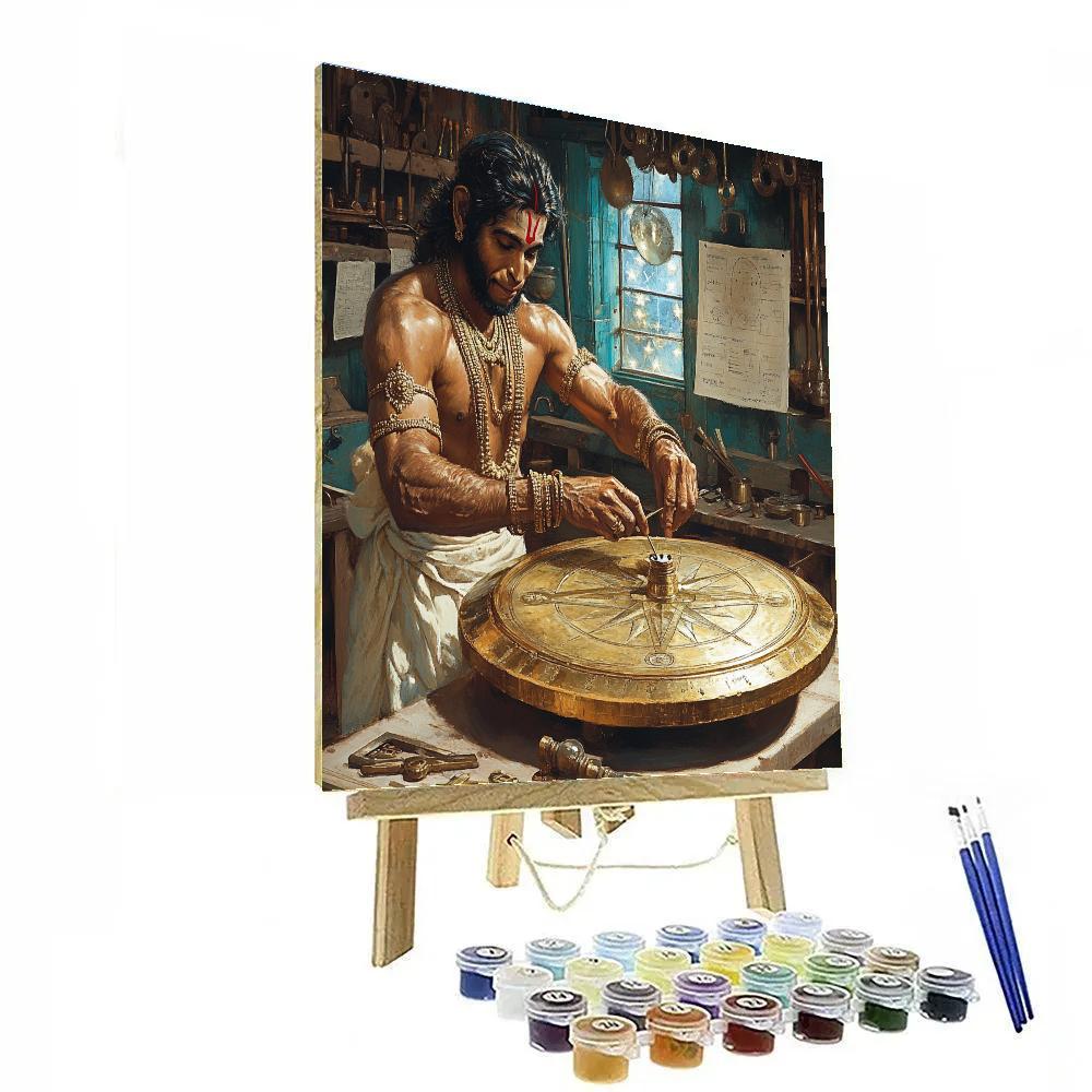 Hanuman Astrolabe Workshop Number painting