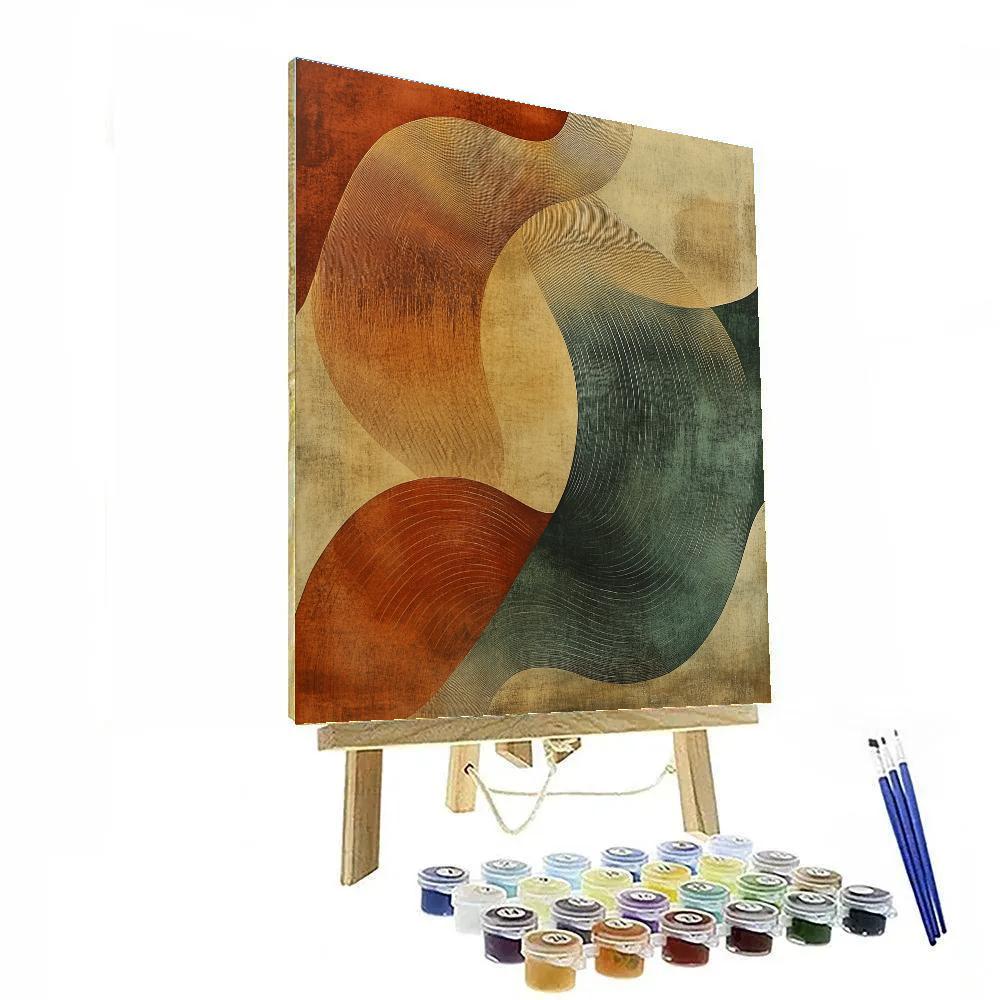 Nandalal Bose Inspired Monsoon Raga Swirls DIY paint by numbers