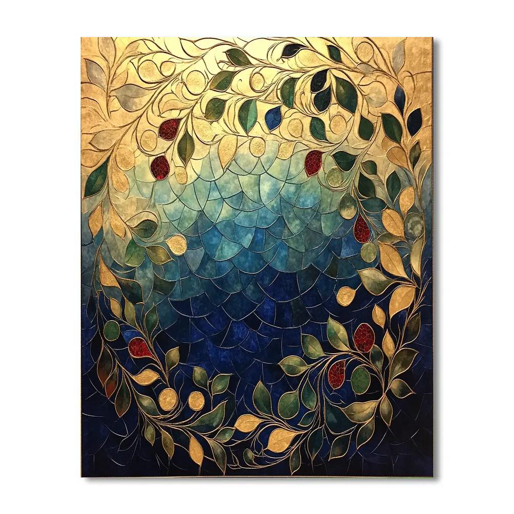 Gustav Klimt Inspired Celestial Orchard Of Patterns paint by numbers