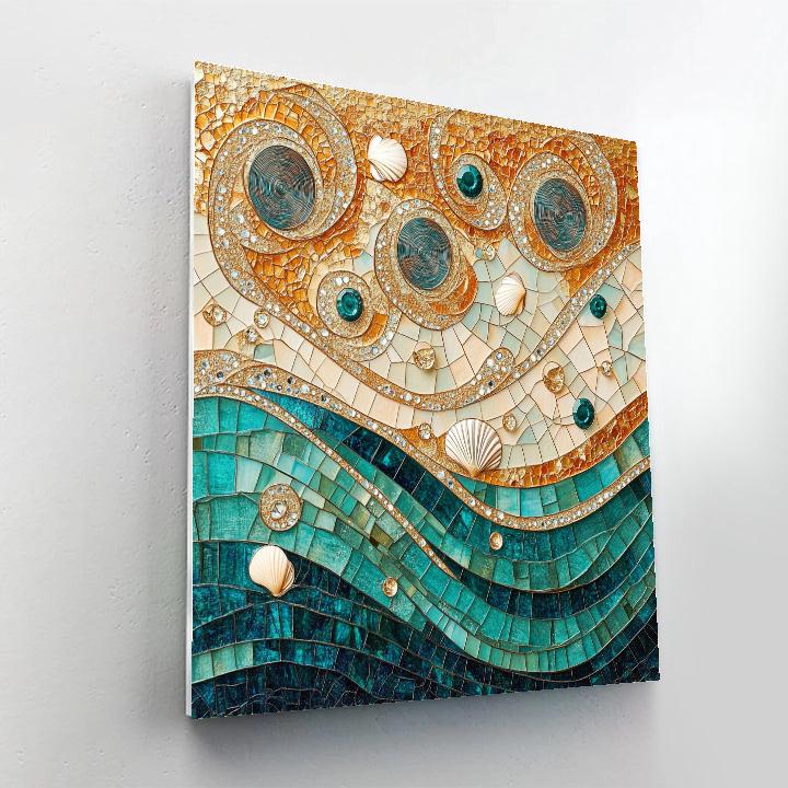 Gustav Klimt Inspired Tides Of Eternal Mosaic paint by numbers