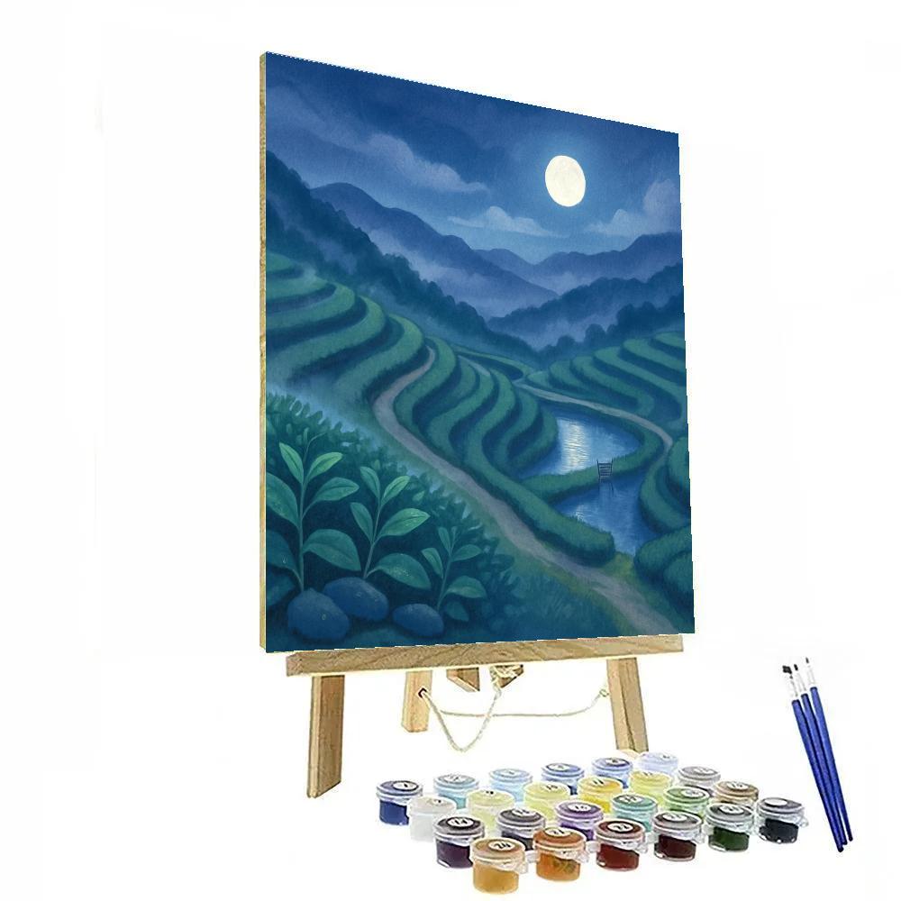 Moonlit Terraces Of The Tea Highlands paint by number