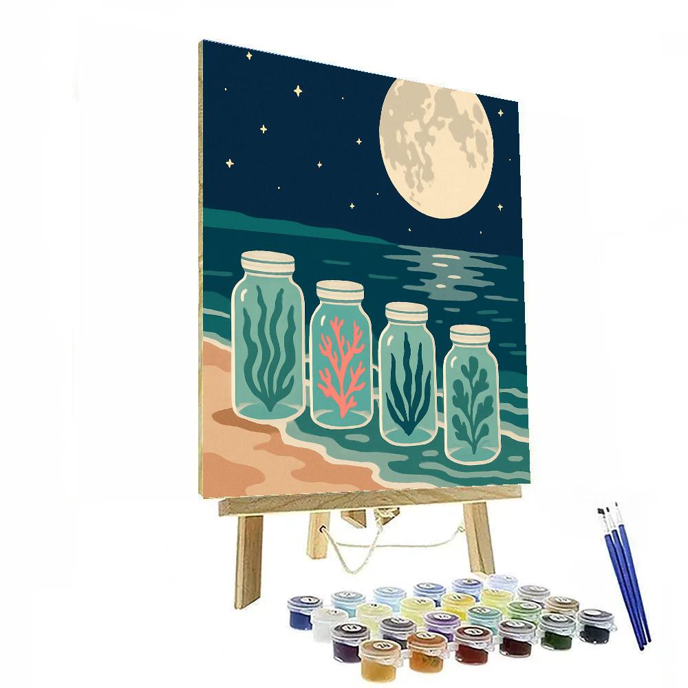 Tidal Herbarium Under The Moon Painting by numbers kit