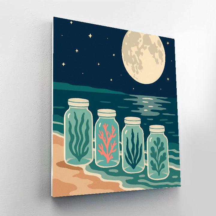 Tidal Herbarium Under The Moon Painting by numbers kit