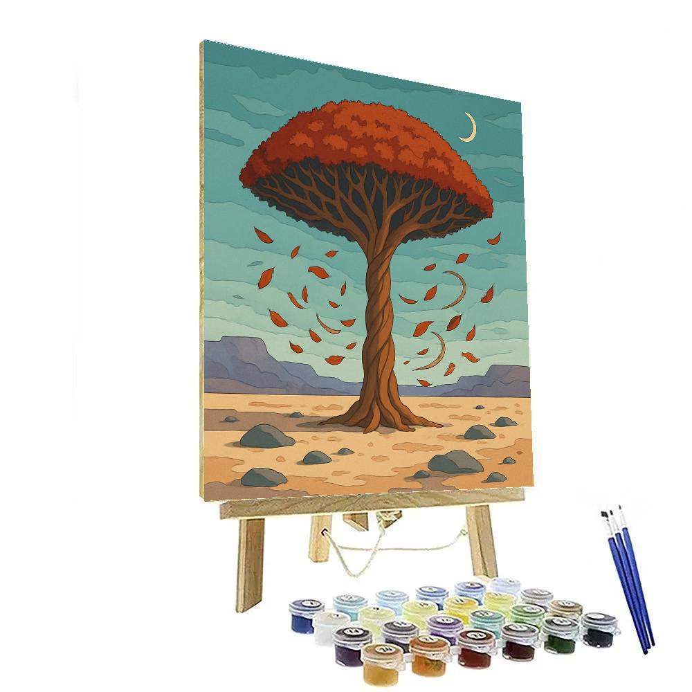 Copper Canopy Tree Mirage Paint by numbers art