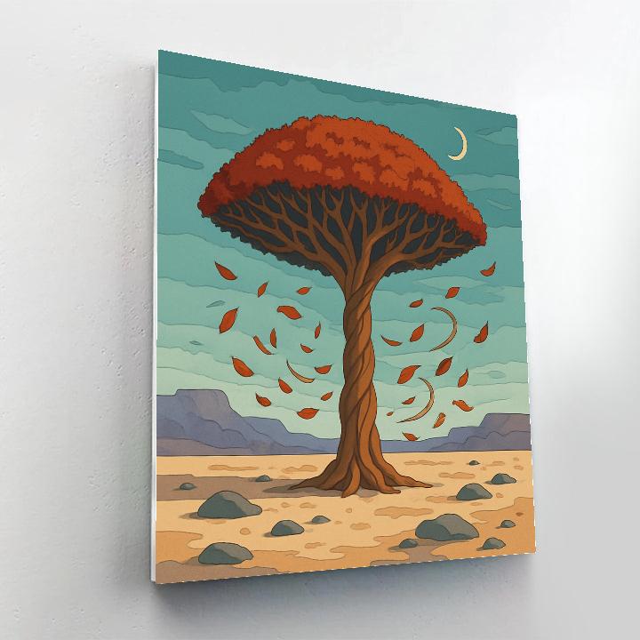 Copper Canopy Tree Mirage Paint by numbers art
