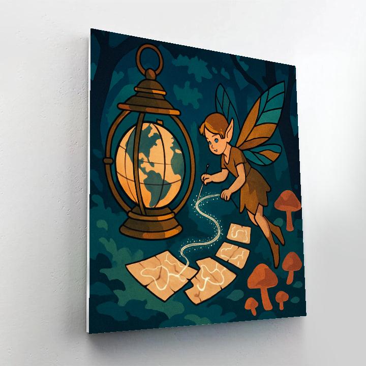 Clockwork Lantern Fairy Atlas Number painting