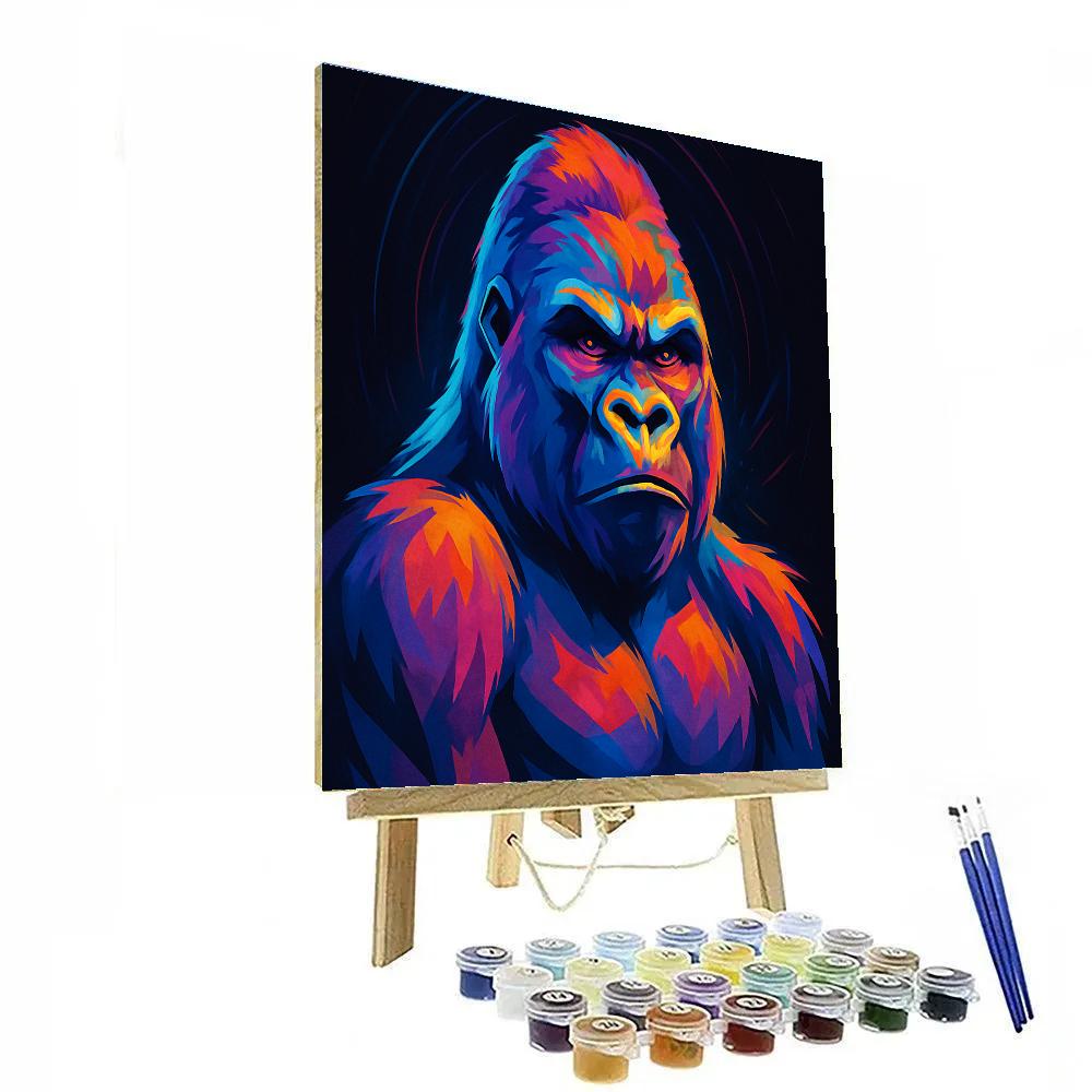 Solar Prism Gorilla Gaze paint by numbers