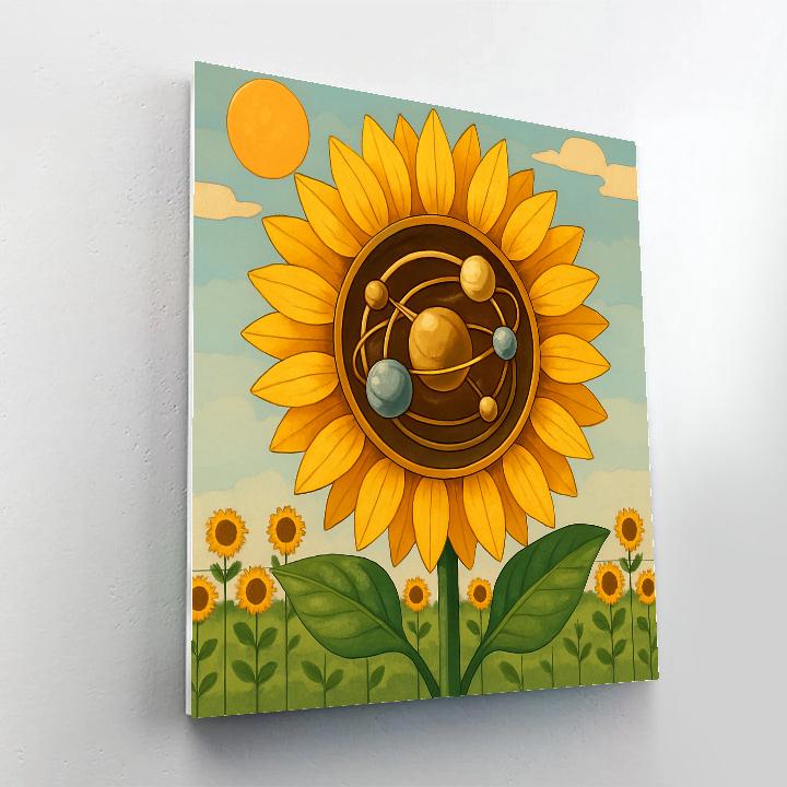 Clockwork Sunflower Orrery Garden Numbered painting kits