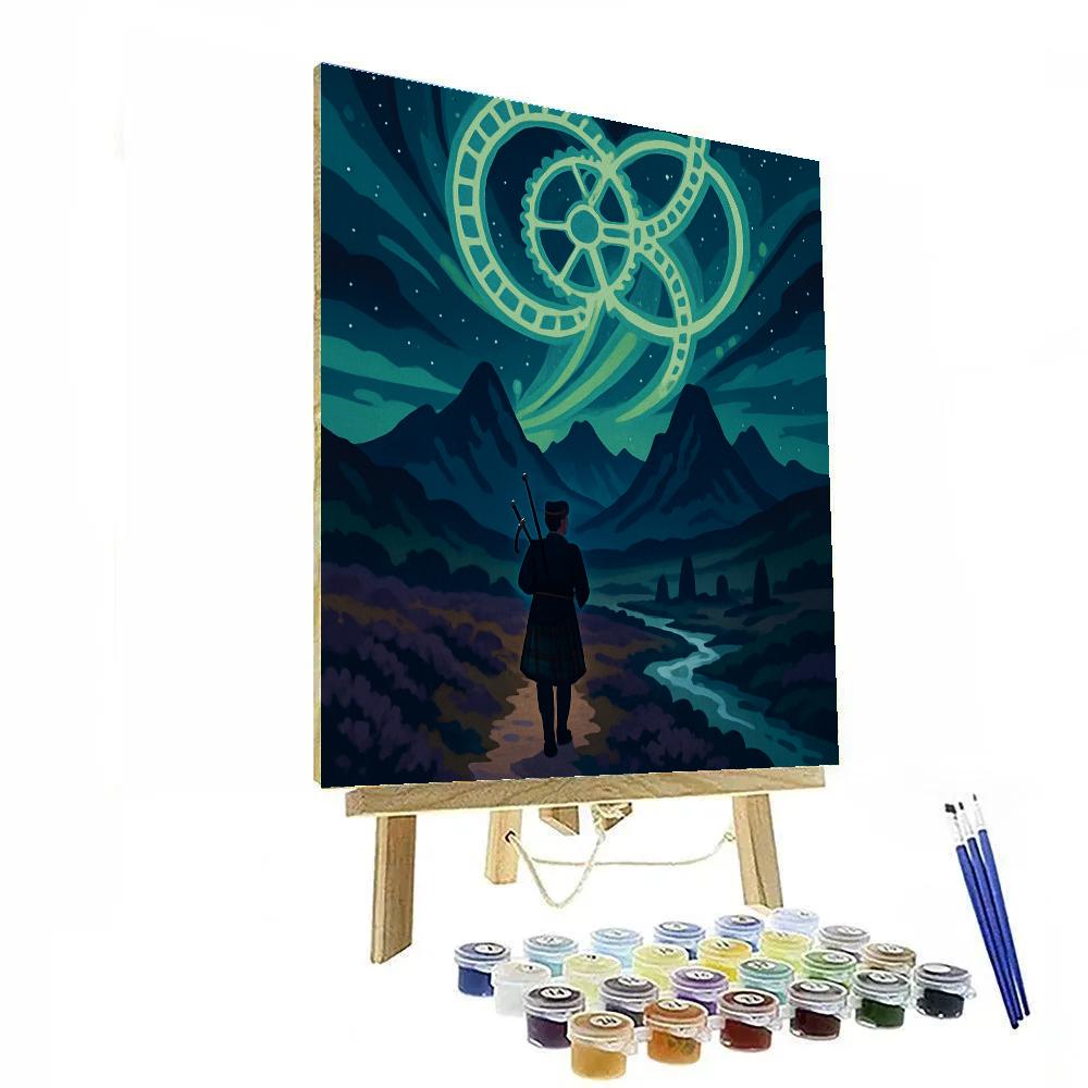 Clockwork Aurora Over Scotland Numbered painting kits