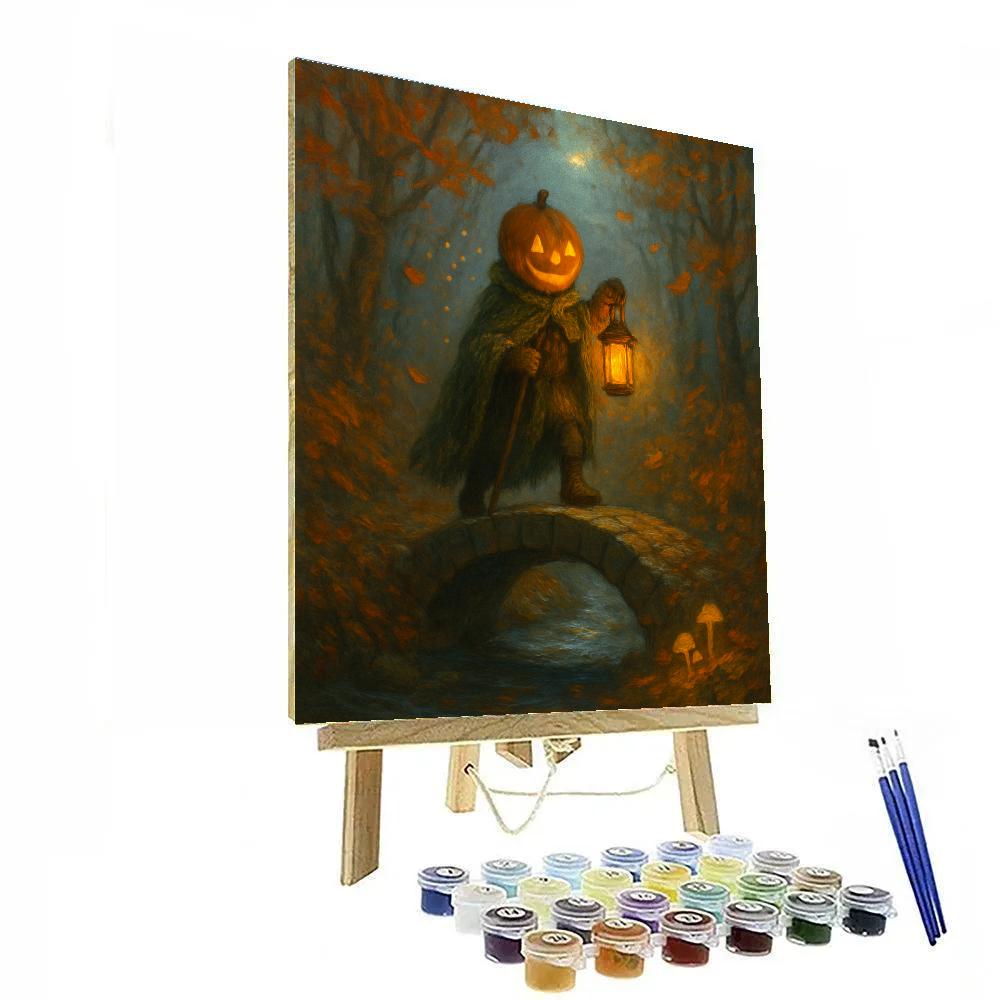 Lantern Bearer Of The Pumpkin Bridge paint by numbers
