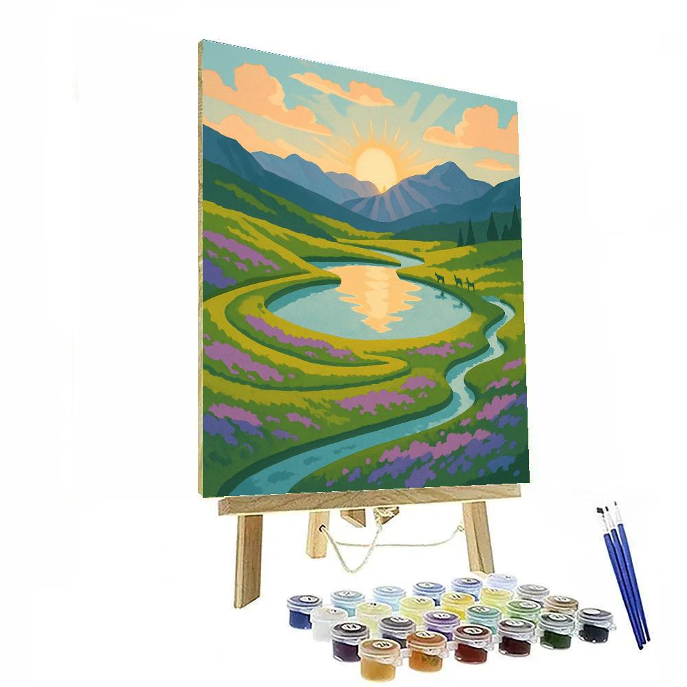 Meadow Of Echoes With Landscape Horizon paint by number