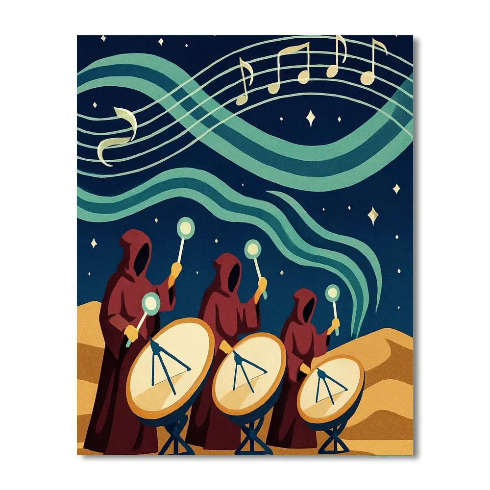 Nomad Satellite Drumline In Music Numbered painting kits