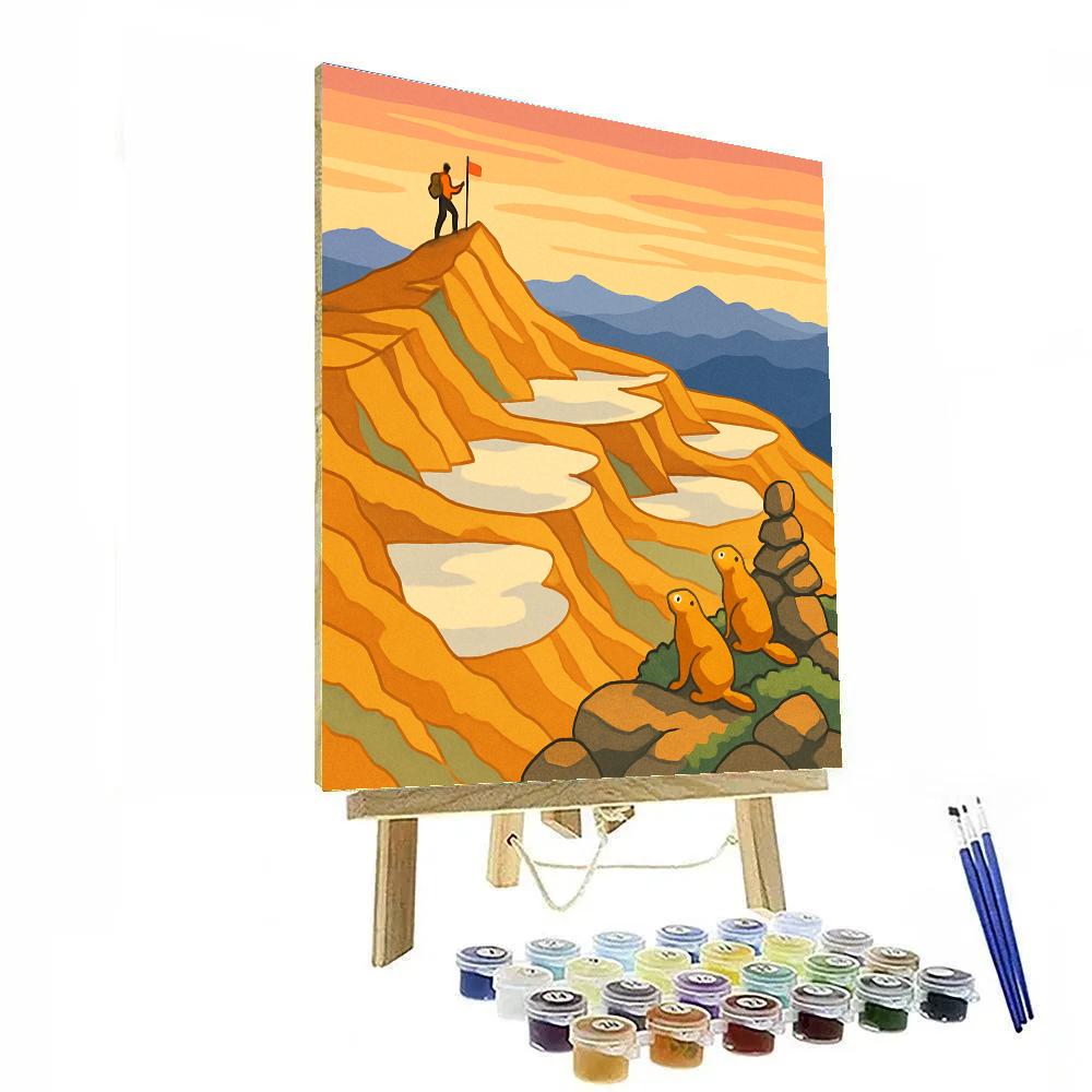 Terraced Cloud Gardens On The Mountain Divide Paint by numbers art