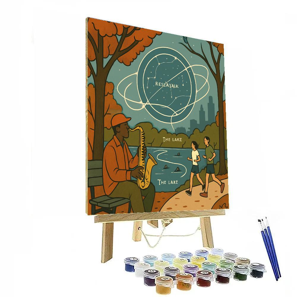 Central Park Star Map New York Crafted DIY paint by numbers