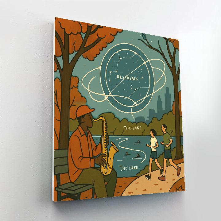 Central Park Star Map New York Crafted DIY paint by numbers