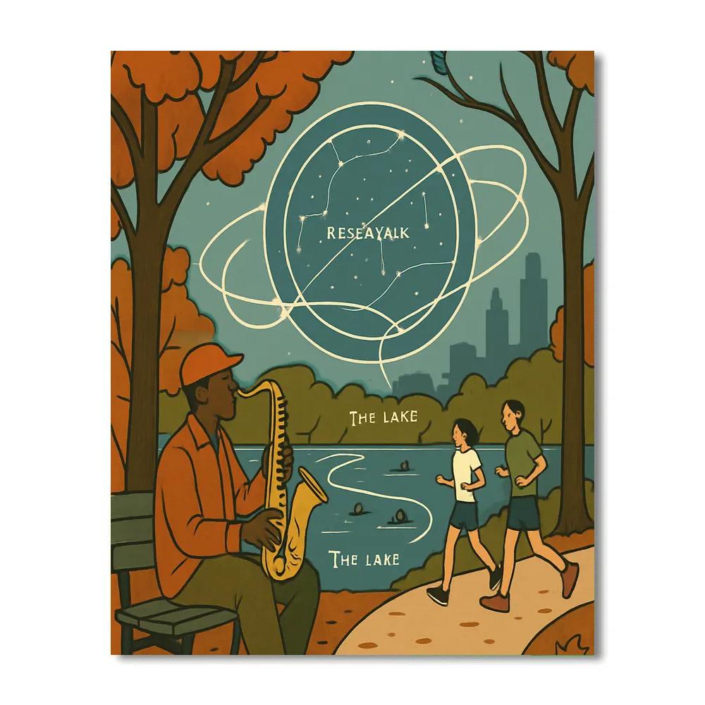 Central Park Star Map New York Crafted DIY paint by numbers