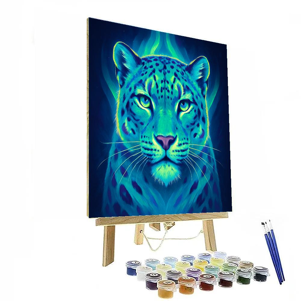 Aurora Crown Snow Leopard Painting by numbers kit