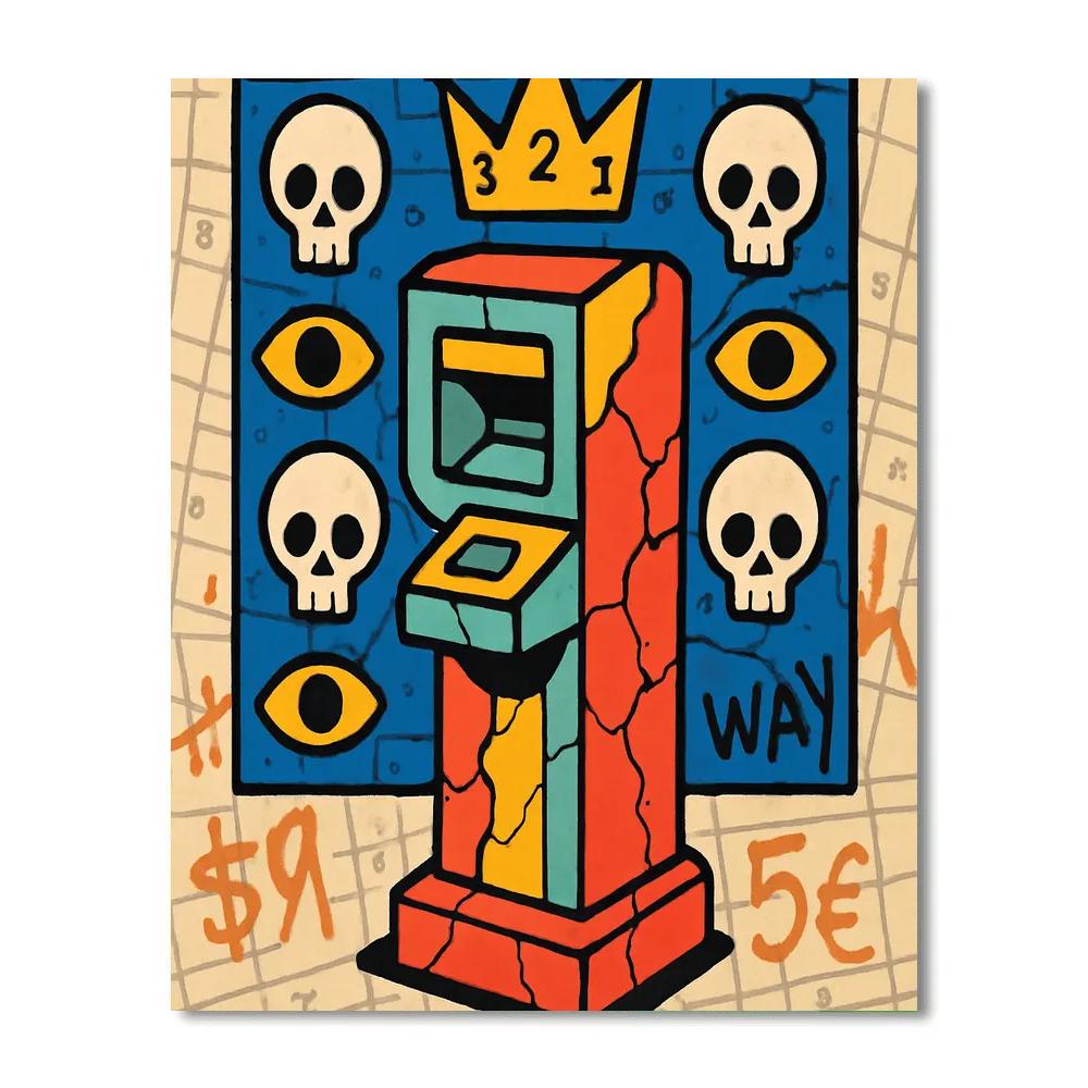 Subway Relics In Basquiat Code Paint by numbers art