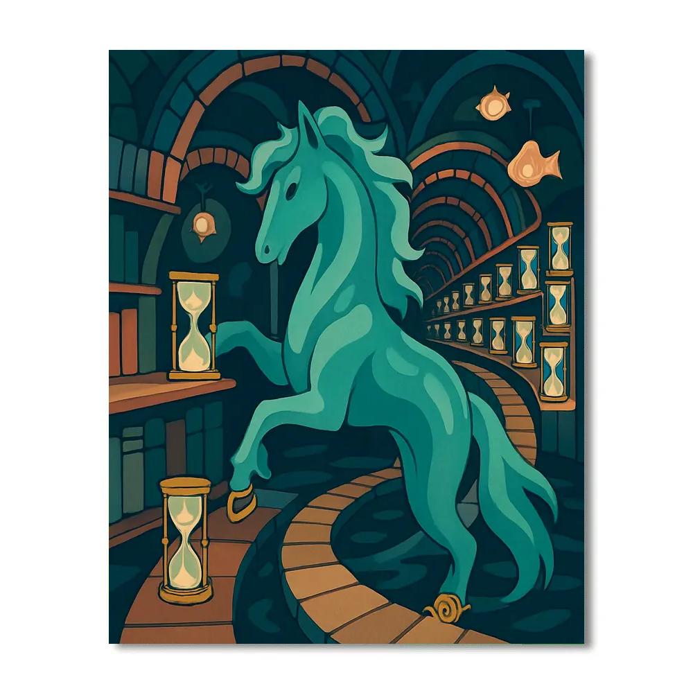 Fantasy Tideglass Kelpie Archivist Paint by numbers kits
