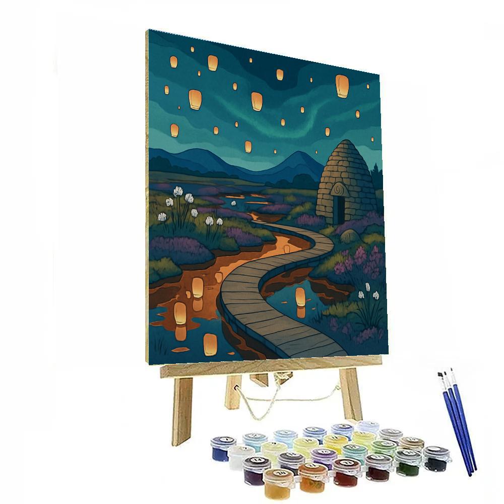 Lantern Festival Over Ireland Boglands Paint by numbers art