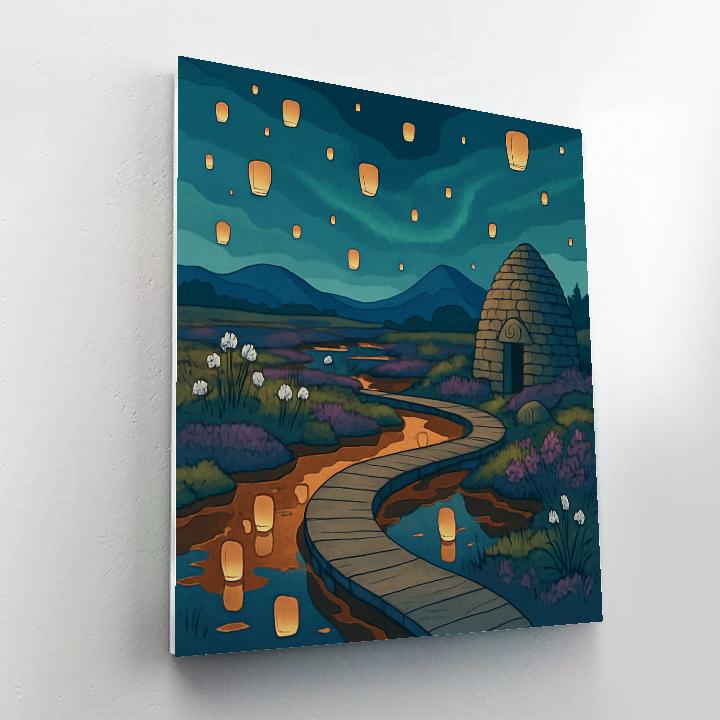 Lantern Festival Over Ireland Boglands Paint by numbers art