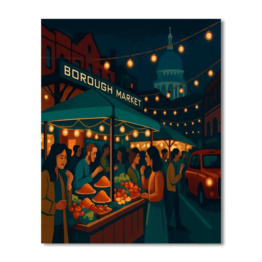 Midnight Market Tales In London paint by number