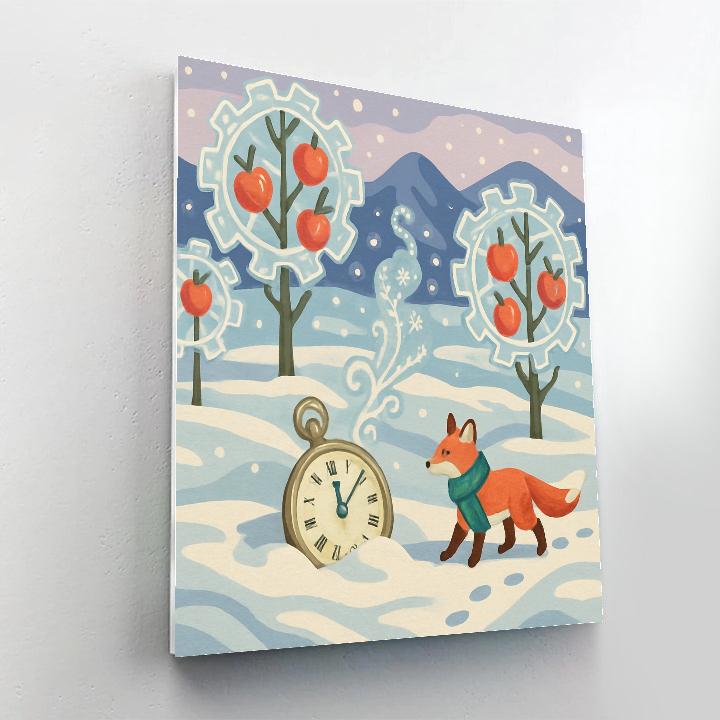 Clockwork Ice Orchard In Winter Number painting