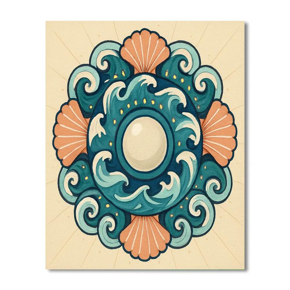 Symphony Of Tides Mandala paint by numbers