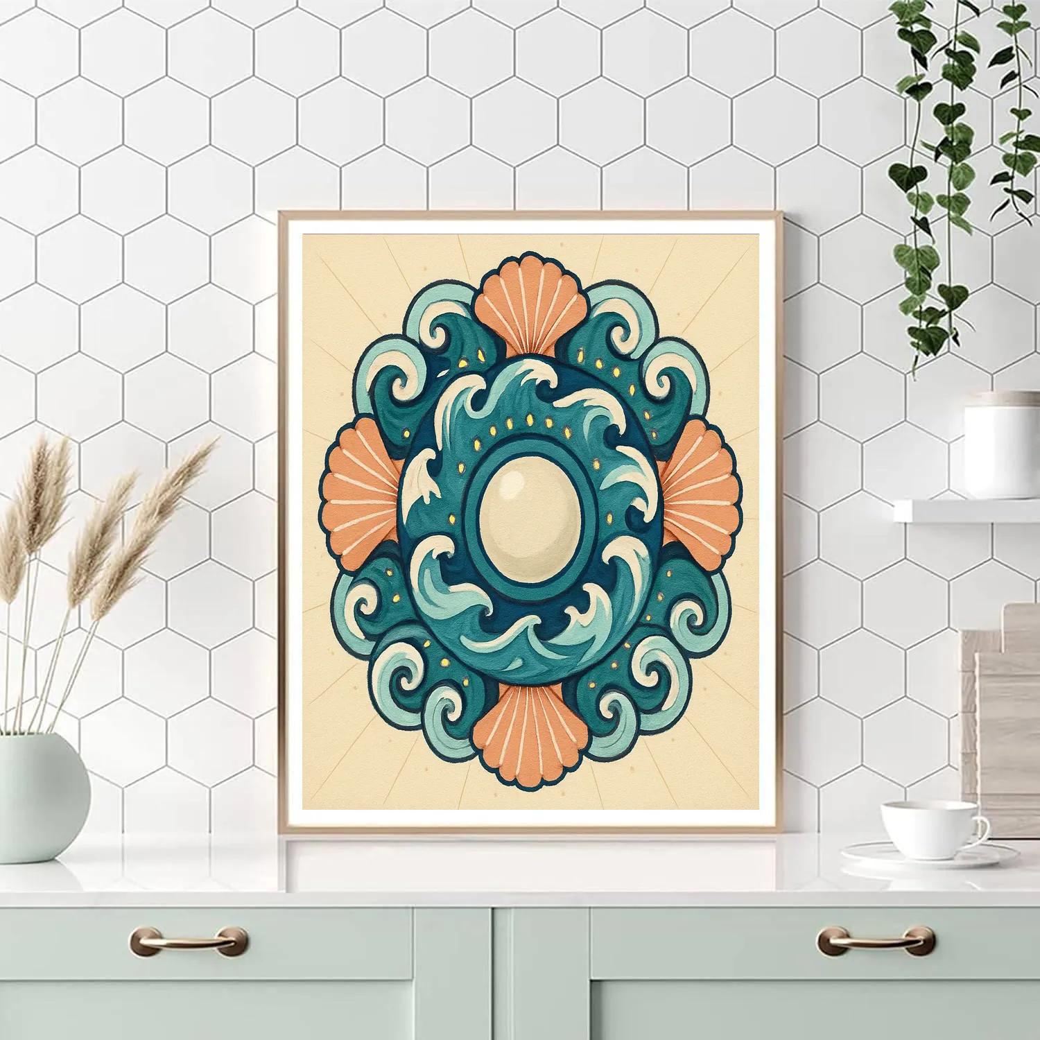 Symphony Of Tides Mandala paint by numbers