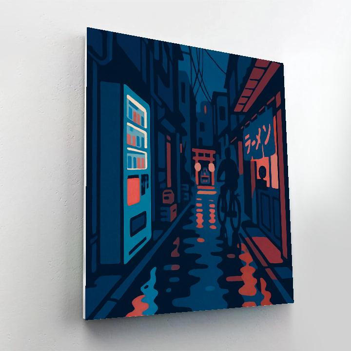 Neon Rain Japan Passageway Numbered painting kits