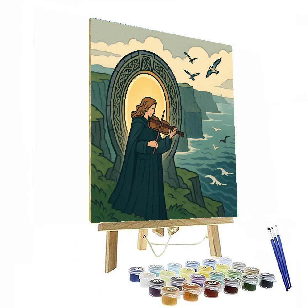 Cliffside Time Gate, Ireland Crafted paint by number