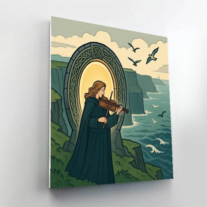 Cliffside Time Gate, Ireland Crafted paint by number