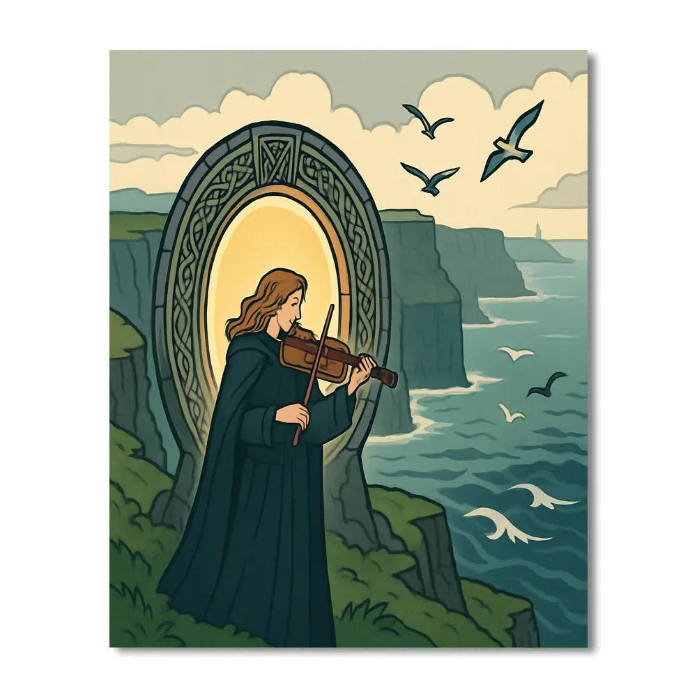 Cliffside Time Gate, Ireland Crafted paint by number