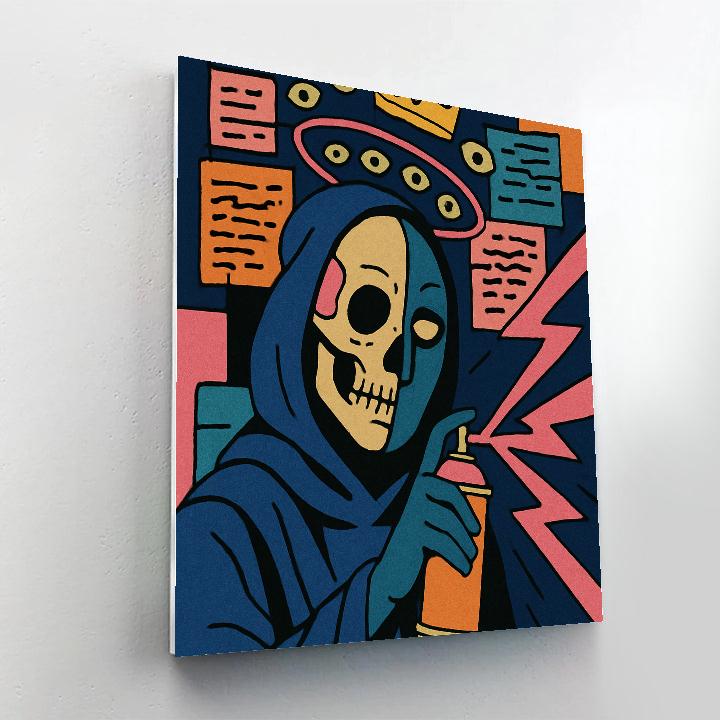 Crown-Coded Basquiat Night Oracle Paint by numbers art