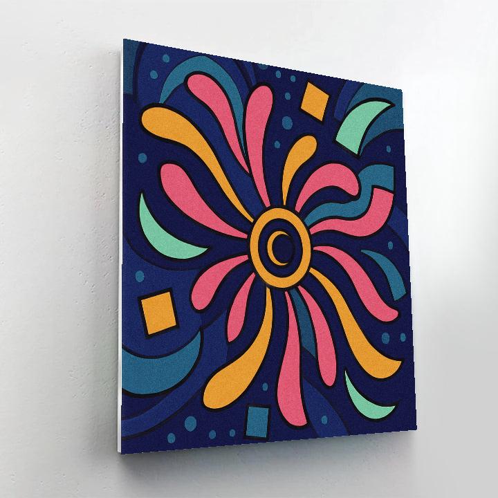 Orbiting Petals In Abstract Form painting number kit